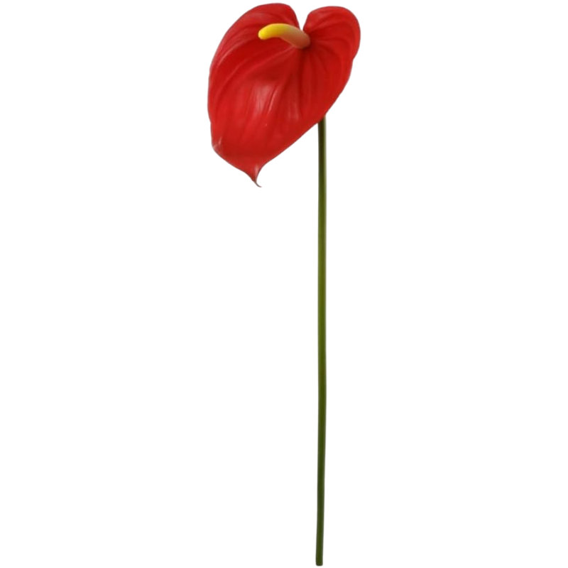 Anthurium rouge 29 po - paquet de 4, fausses fleurs pour arrangements de vases et décorations pour la maison