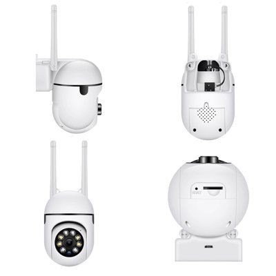 Smart Surveillance Outdoor Security Cameras, 2.4GHz WiFi For Home 1080P Dome 360° View, Camera With M