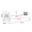 Canapé-lit causeuse 100% polyester beige-130067712