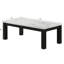 Table de salon moderne 3: fabrication en faux marbre blanc et bois noir de couleur rectangulaire