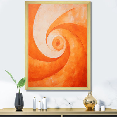 «Tangerine Twist Spriral I - Abstract Spirals», impressions d'art mural