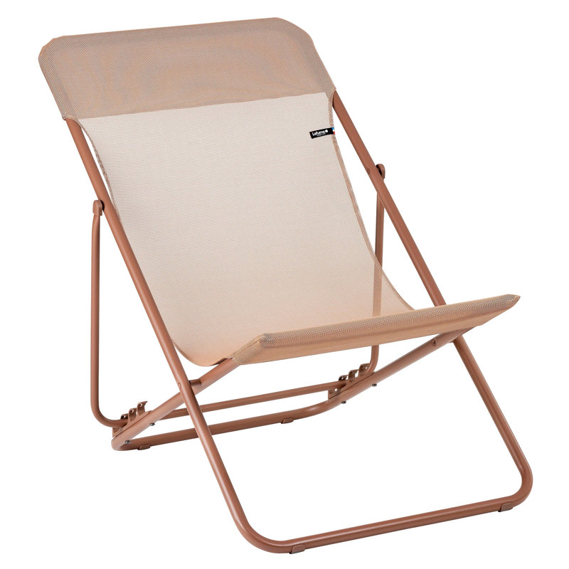 Lafuma Maxi Transat Plus BeComfort® Padded Ultra Compact Foldable Sling Chair Sedale, Pink