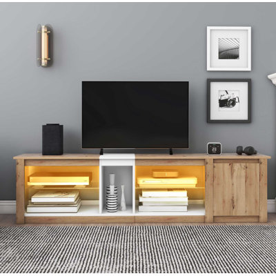 Modern TV stands, entertainment centers with LED lights -  Ivy Bronx, 559F3A4D04F74BCA887128A7E5FE1477