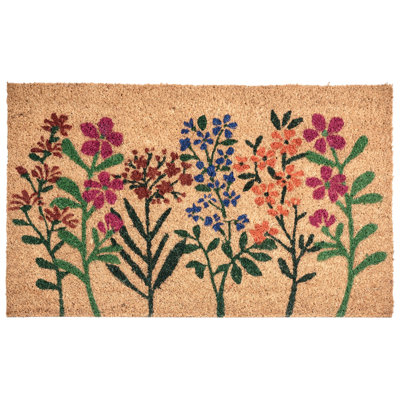 Non-Slip Floral Doormat