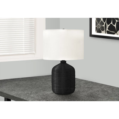 Lighting, 23"H, Table Lamp, Rattan, Shade, Modern