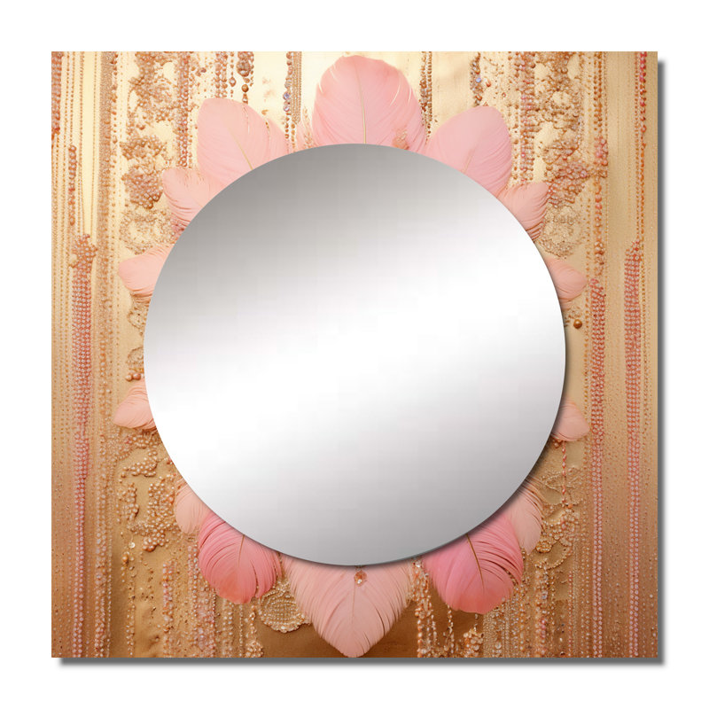 Art mural miroir de salon Ludgarda, 36 po x 36 po