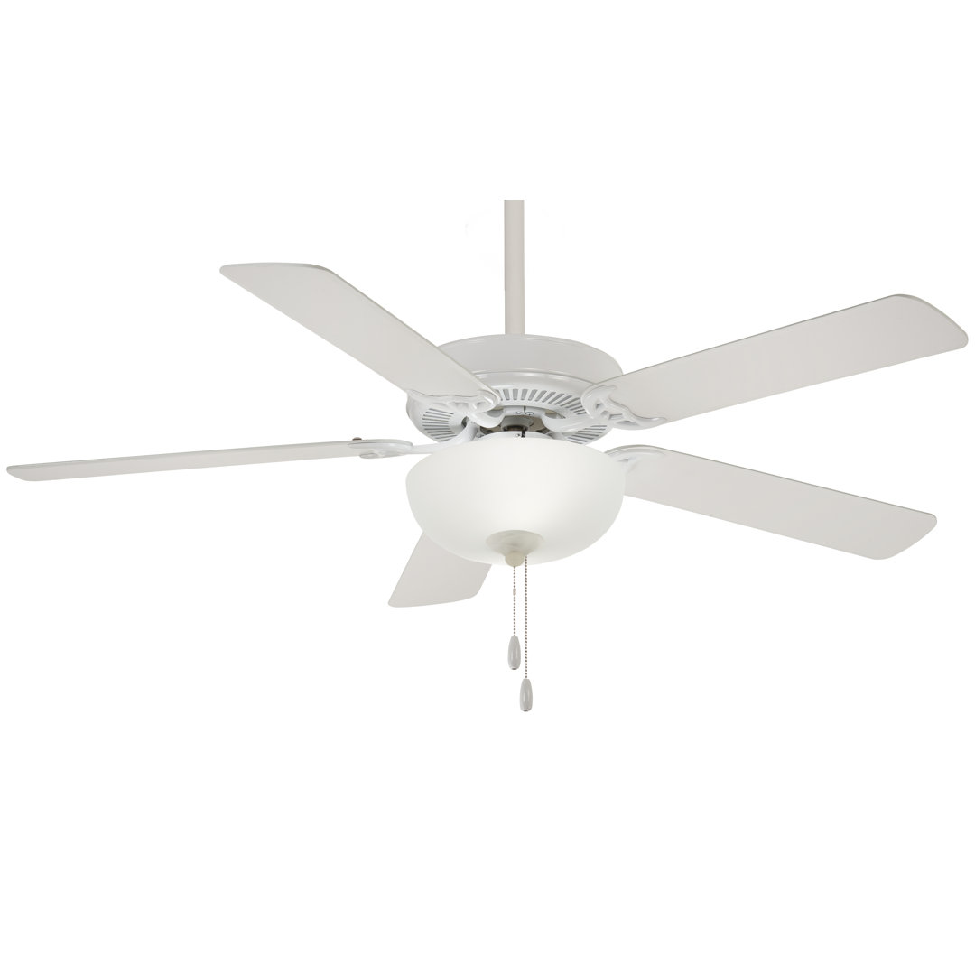 5 - Blade LED Standard Ceiling Fan and Light Kit Included Minka Aire 