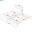 Lit plateforme blanc avec lit gigogne réglable en bois de pin et taille combinée faite de matériaux solides-615807145