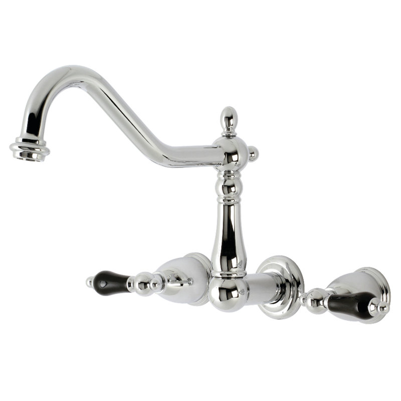 Robinet de baignoire romaine à 3 poignées et 3 poignées Kingston, Chrome poli