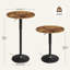 Table de pub ronde à hauteur réglable de 27 à 35,4 po, table de bar avec base en métal robuste