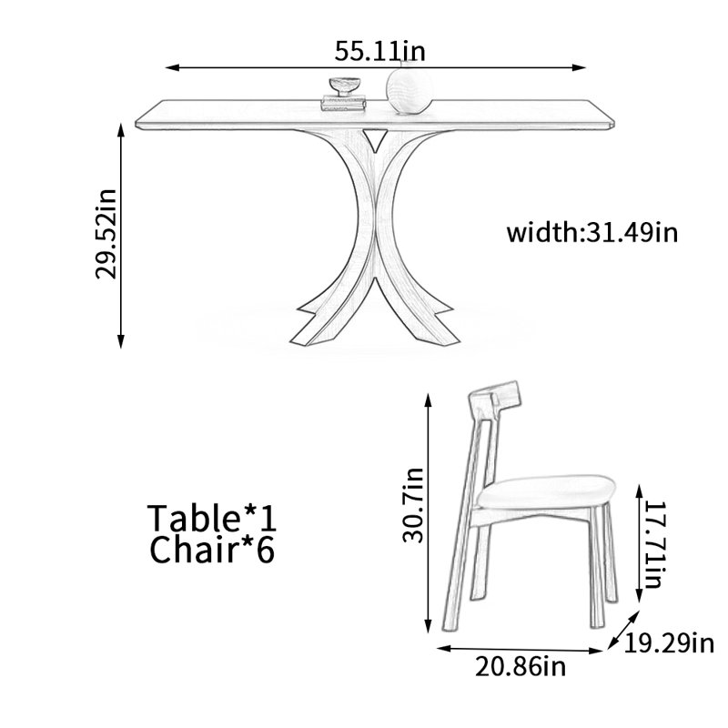 Lechner, H 29,52 po x L 55,11 po x l 31,49 po