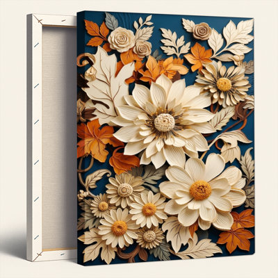 Ensemble de 1 toile murale à motif floral