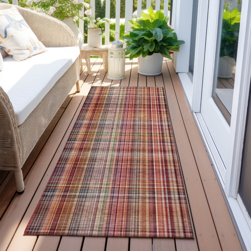 Tapis intérieur / extérieur Kinslee, Tapis de couloir 2 pi 3 po x 7 pi 6 po