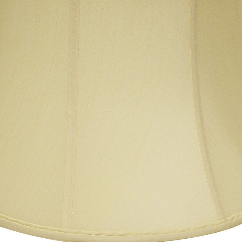 Abat-jour tambour Monay Shantung, H 10 po x l 18 po x P 18 po, Blanc antique