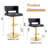 Adjustable Height Bar Stool Faux Leather Upholstered Bar Stool-1038744567