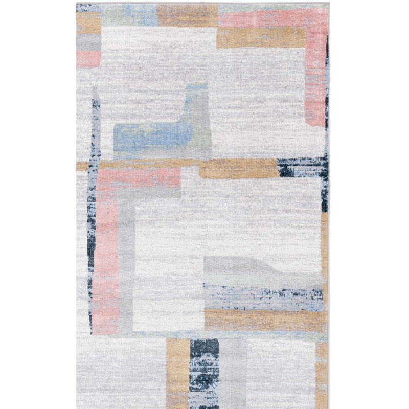 Berthella Performance Machine Washable Abstract Rug, Rectangle 8' x 10'