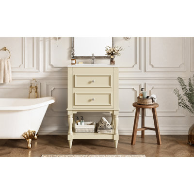 Bathroom Vanity with Ceramic Sink