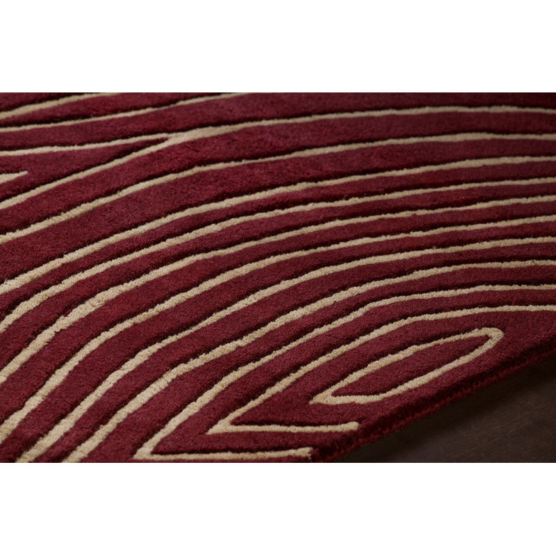 Tapis rouge / ivoire Samford, Rectangle 7 pi 9 po x 10 pi 6 po
