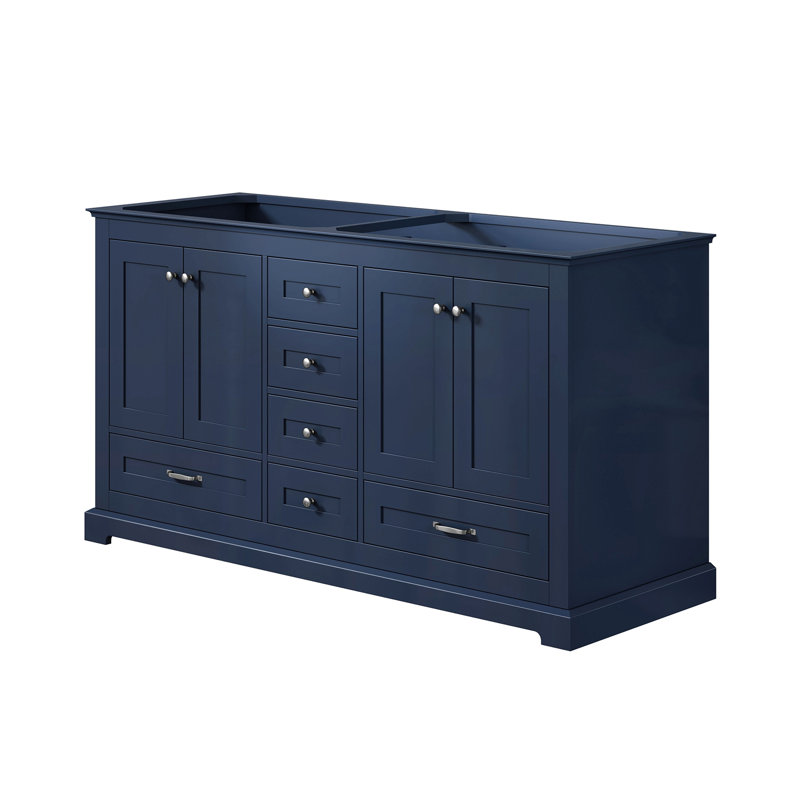 Double Bath Vanity 60 In. W X 22 In. D For Home, Navy
