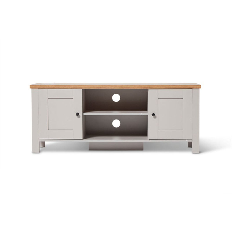 Maryhannah Oak Top TV unit, Alabaster White