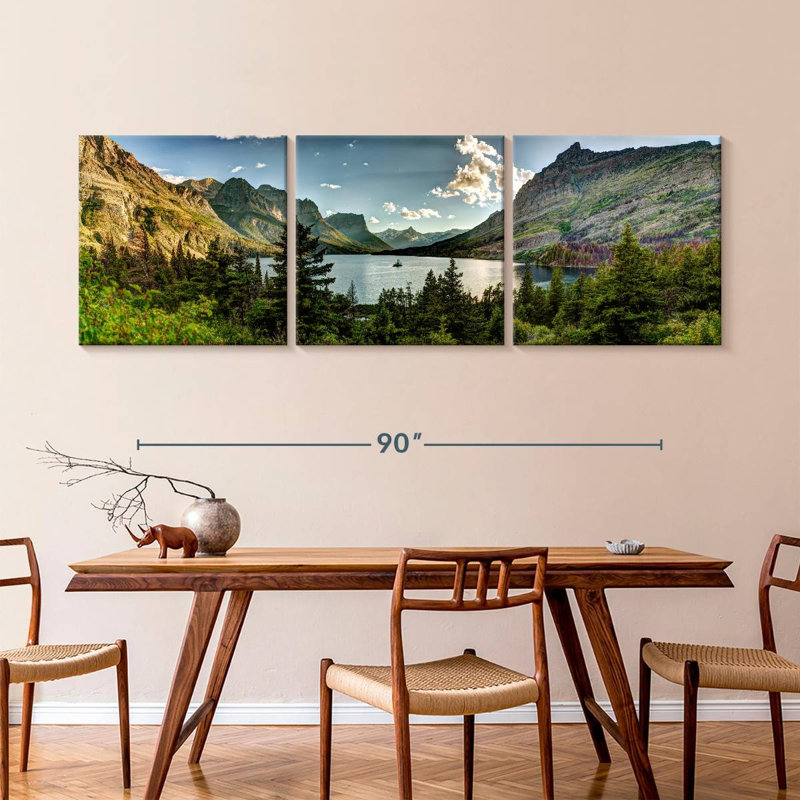 Impression d'art sur toile Montana, Montana, H 36 po x l 110 po x P 1,25 po
