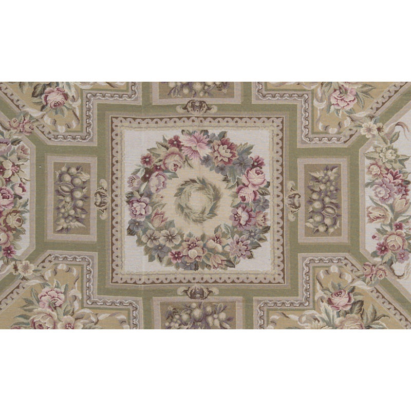 Hand-Knotted High-Quality Camel and Gold Square Area Rug