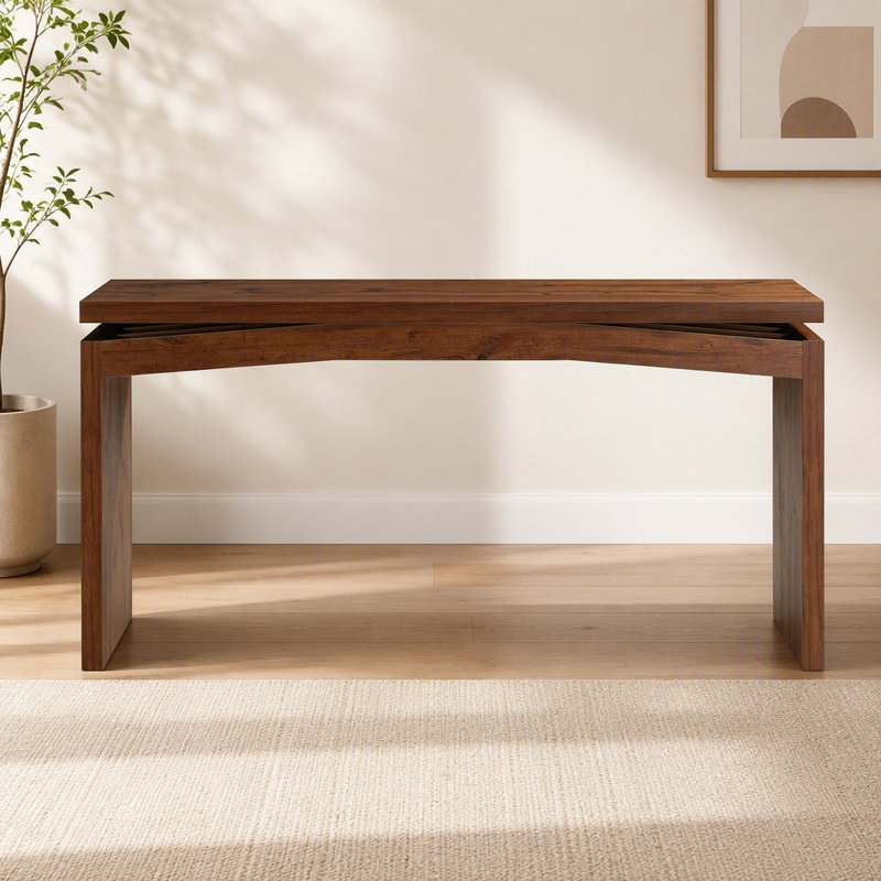 Console en bois, table d'appoint pour canapé, Walnut, Noyer, Walnut