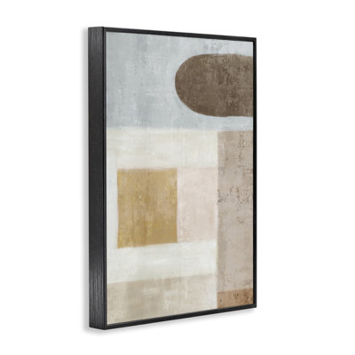 Giclée encadrée subtile dérive dans des tons neutres, design par Emma Peal