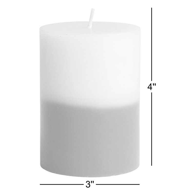 Unscented Two-Tone Pillar Candle, Red