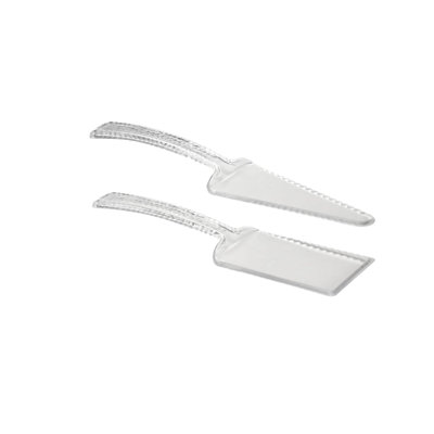 Ecoquality Disposable Clear Plastic Server Cake Set – For Parties, Weddings, Birthdays, Events, Catering, Desserts, Pastries, And Home Use (8)