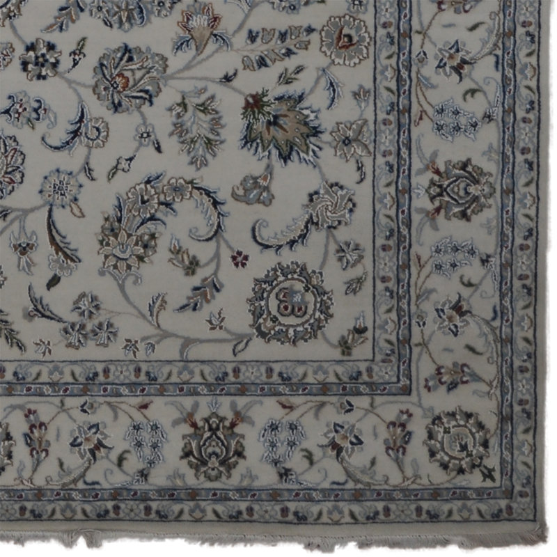 Tapis en laine et soie noué à la main Battershall (6 pi 7 po x 9 pi 10 po)
