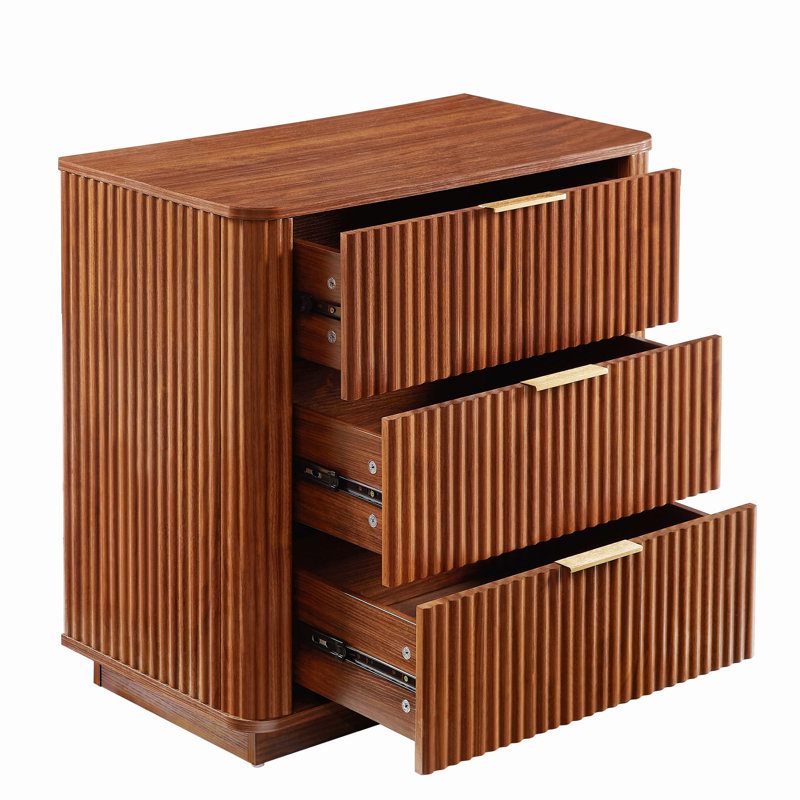 Commode 8 tiroirs Kertis, Noyer