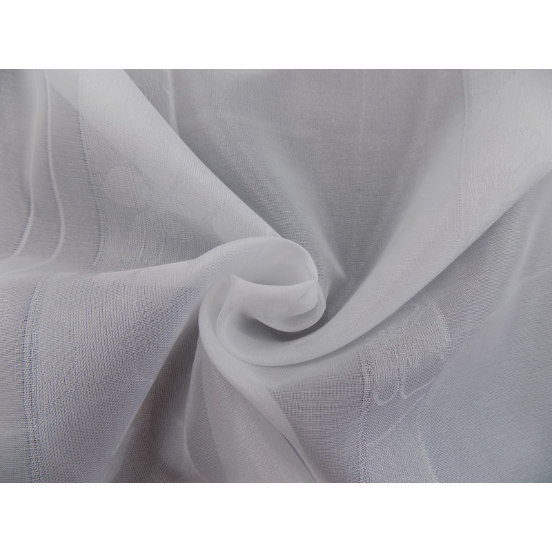 Taliesin Semi Sheer Curtain Single Panel, 450 W x 245 D cm, White