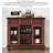 43.70" Brown Rectangular Solid Wood Wine Racks