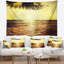 Tapisserie bord de mer jaune tropical-28509416