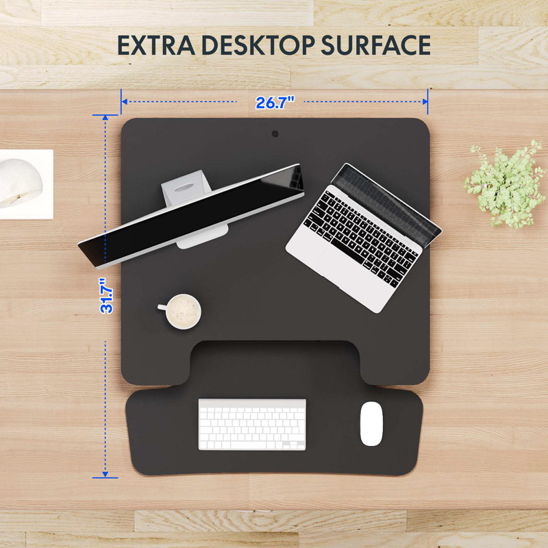 Adjustable Stand Up Desk Converter, Quick Sit To Stand, 27''