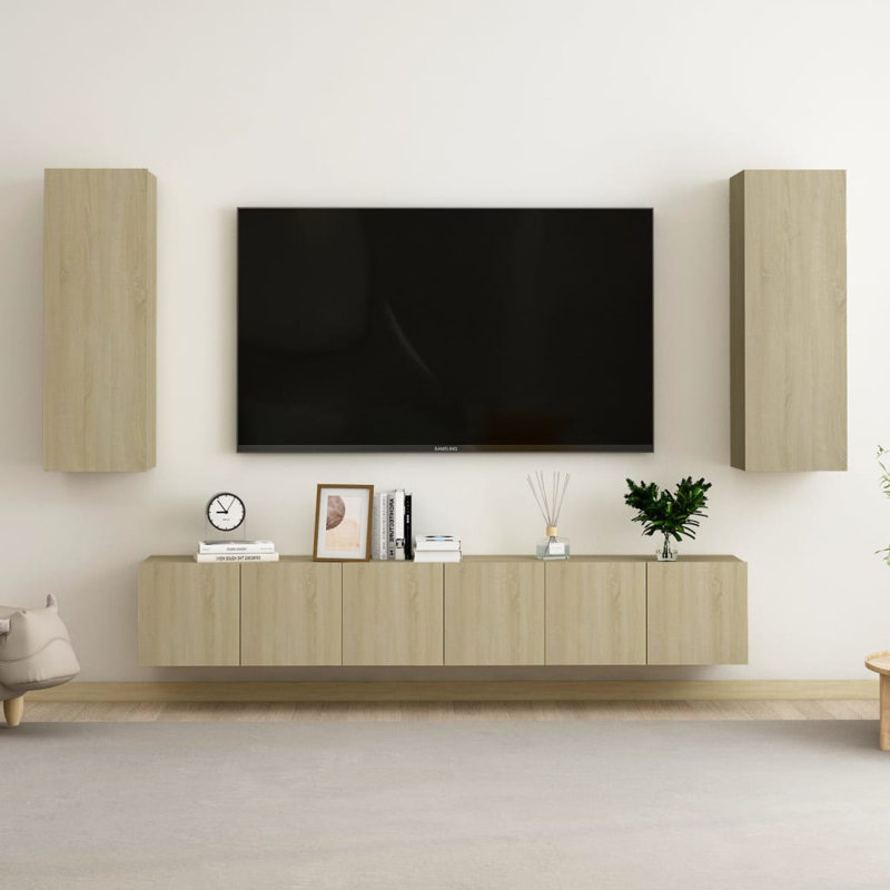 Ginia Entertainment Unit for TVs, Sonoma Oak, 30m H x 180cm W x 30cm D
