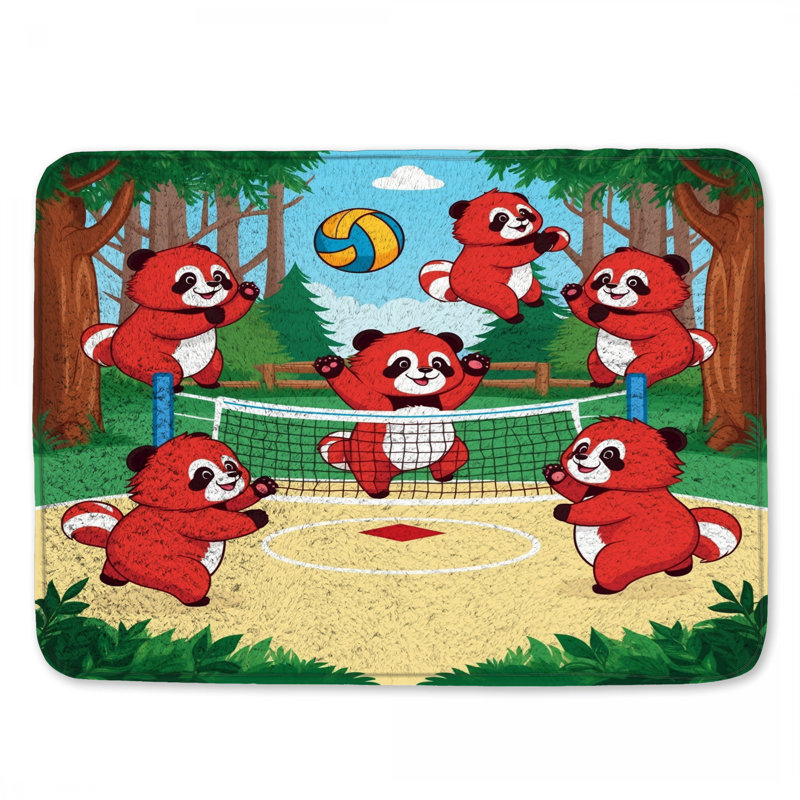Tapis de bain Red Pandas, L 34 po x L 21 po