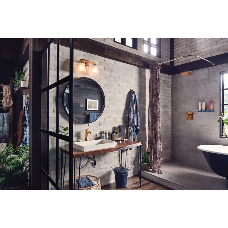 Éclairage pour meuble-lavabo 2 lumières Voss, Or brossé