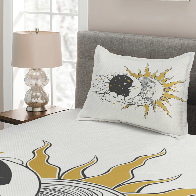 Polyester Coverlet, Twin Bedspread + 1 Sham