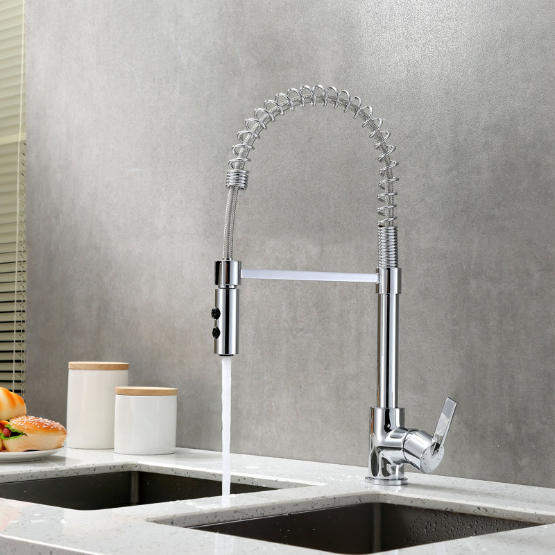 Pull Down Single Handle Kitchen Faucet, Chrome