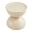 Ensemble de 2 tables basses rondes blanc laiteux avec plateau de table de bout polyvalent