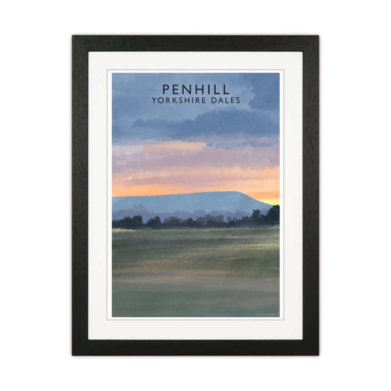 Penhill 3 Portrait by Richard O'Neill - Print, Black Framed, 53.5cm H x 43.5cm W x 3cm D