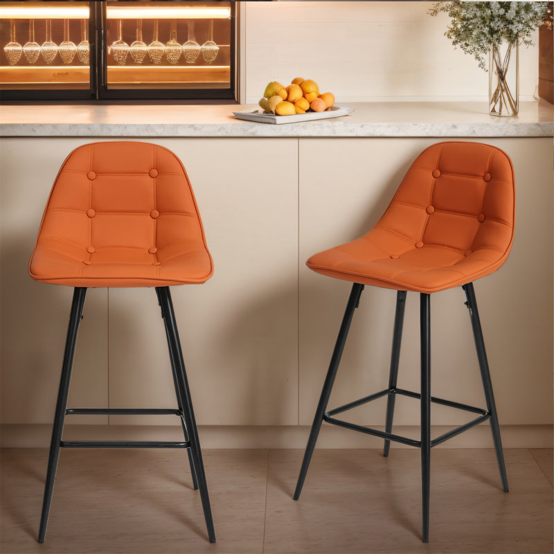 Modern Set of 2 Counter Stools with Premium Features for Various Spaces
