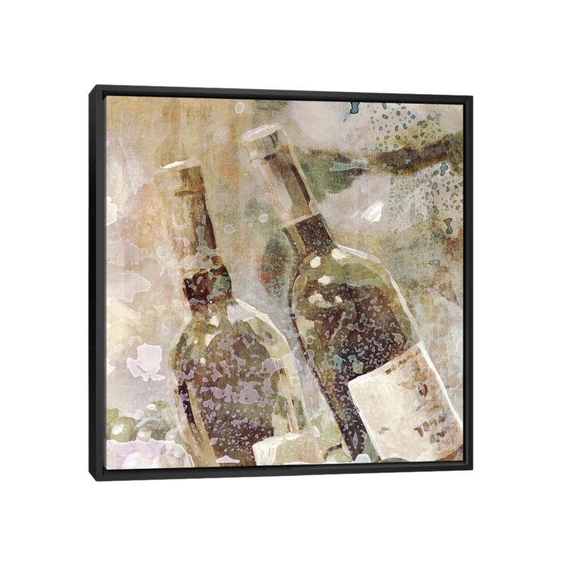 «Wedding Wine II», reproduction sur toile, H 18 po x l 18 po x P 1,5 po, Toile encadrée noire, Pas de tapis