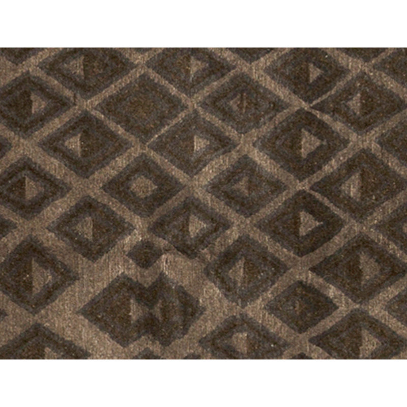 Hand Knotted Wool Area Rug in Black
