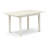 3 Piece Dining Room Table Set Contains a Rectangle Kitchen Table with Butterfly Leaf and 2 Dining Chairs, Linen White-305764624-305764625