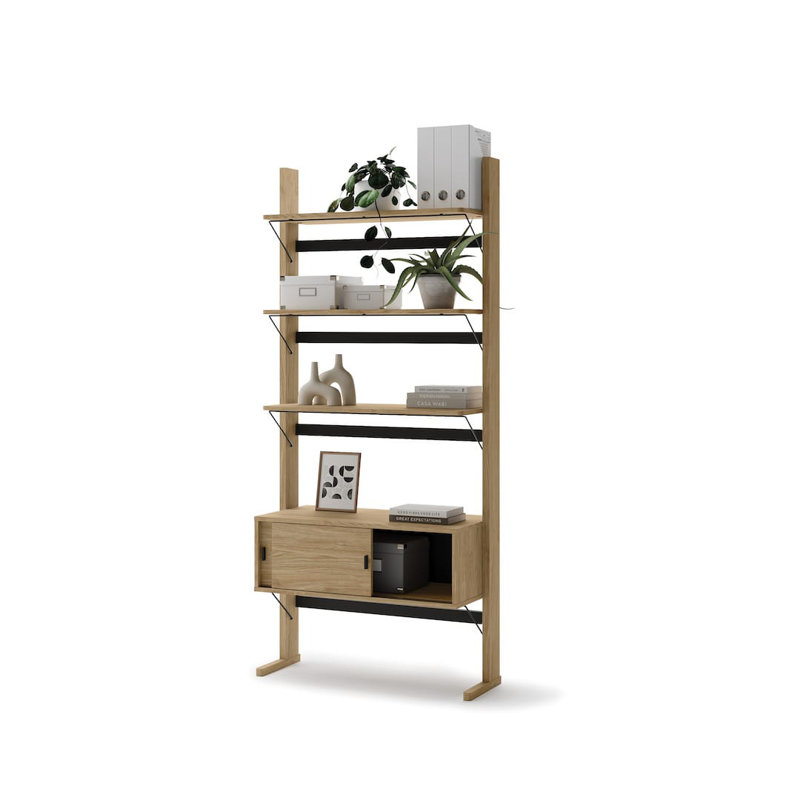 Bernardez 01 Bookcase - Versatile Storage with Sliding Doors