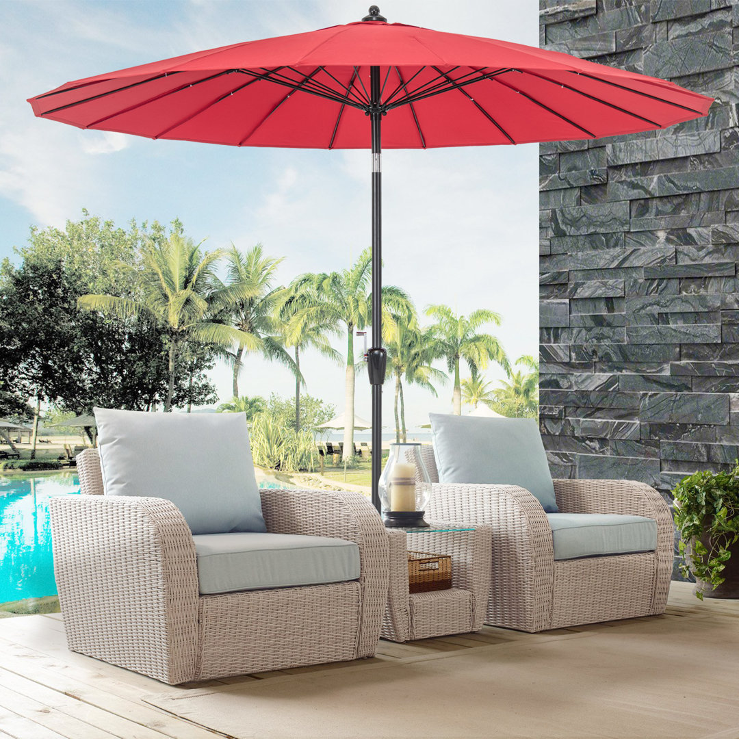 Sharane 108'' Market Umbrella Arlmont & Co. Fabric 