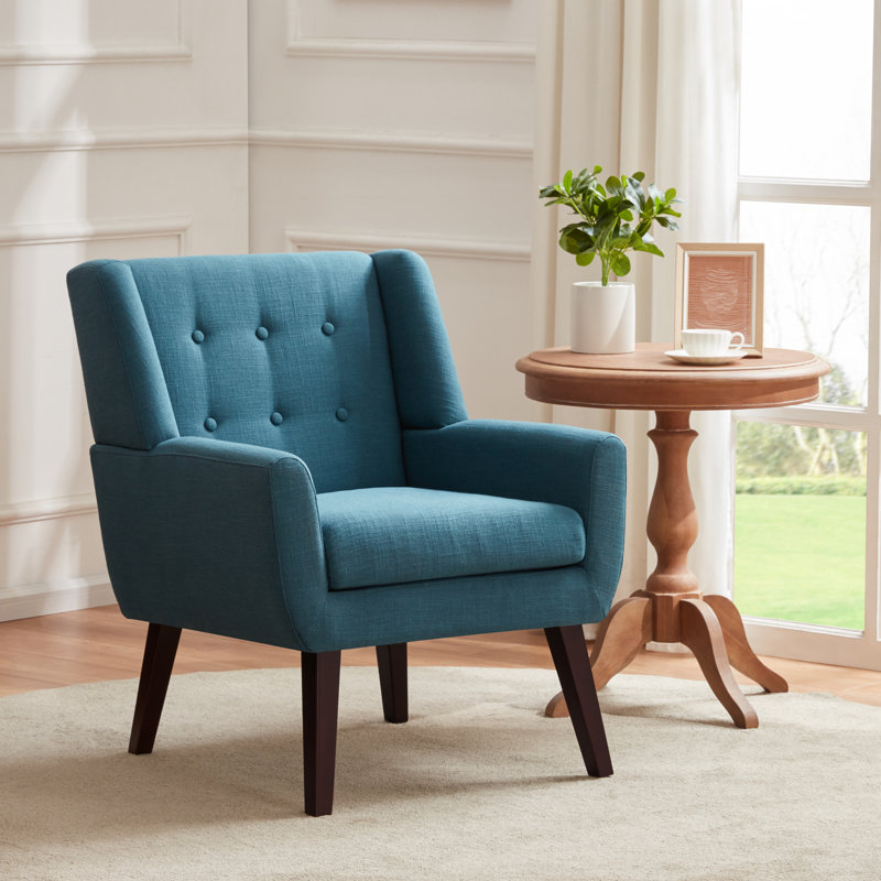 Upholstered Armchair, Lake Blue
